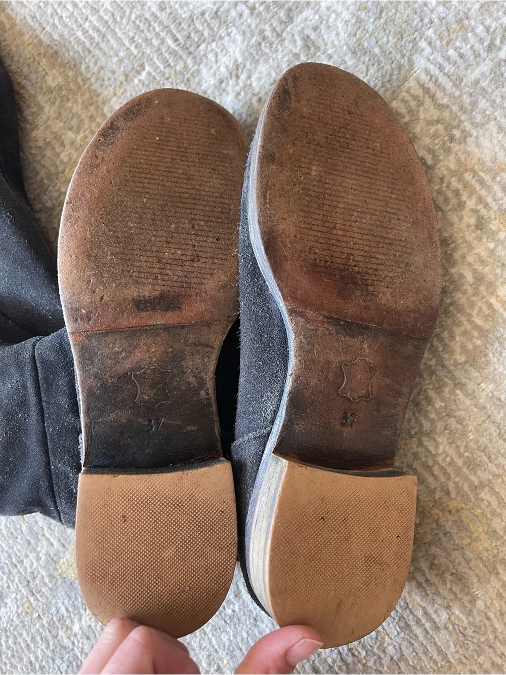 Free People Carlisle Over-the-Knee Black Suede Boots